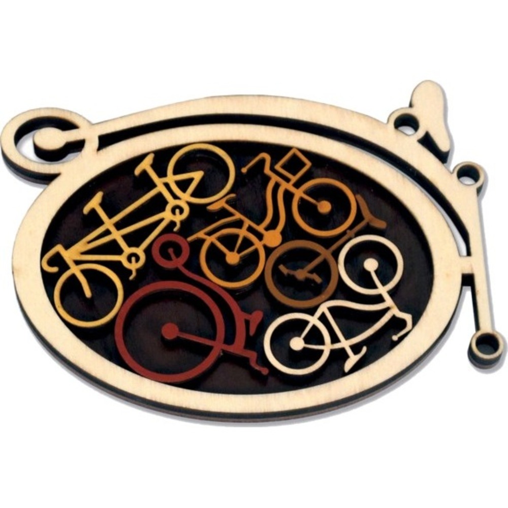 Constantin Puzzles Bike Shed Wooden Brain Teaser Bicycle Logic Game New